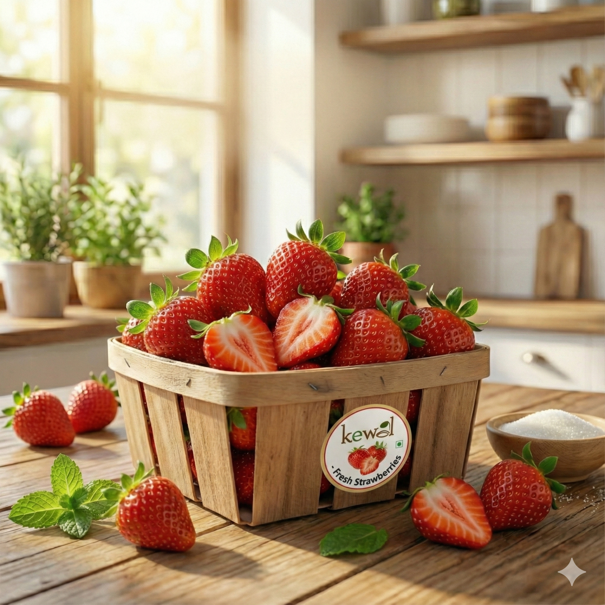 Strawberry serving suggestion