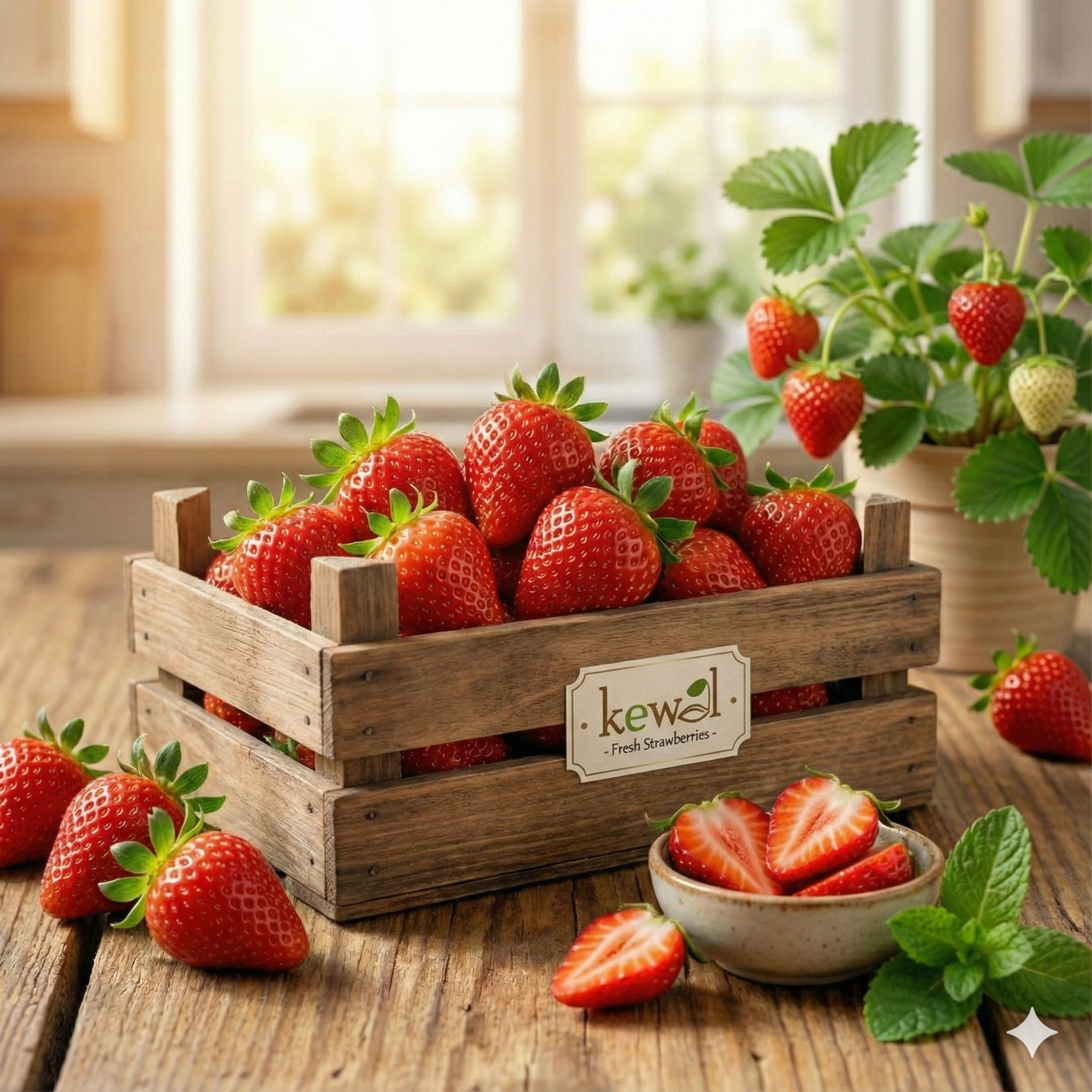 Strawberry serving suggestion